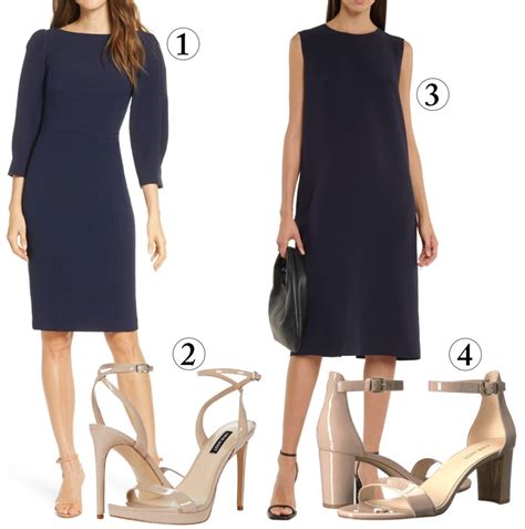 what color shoes to wear with navy dress|tan shoes with navy dress.